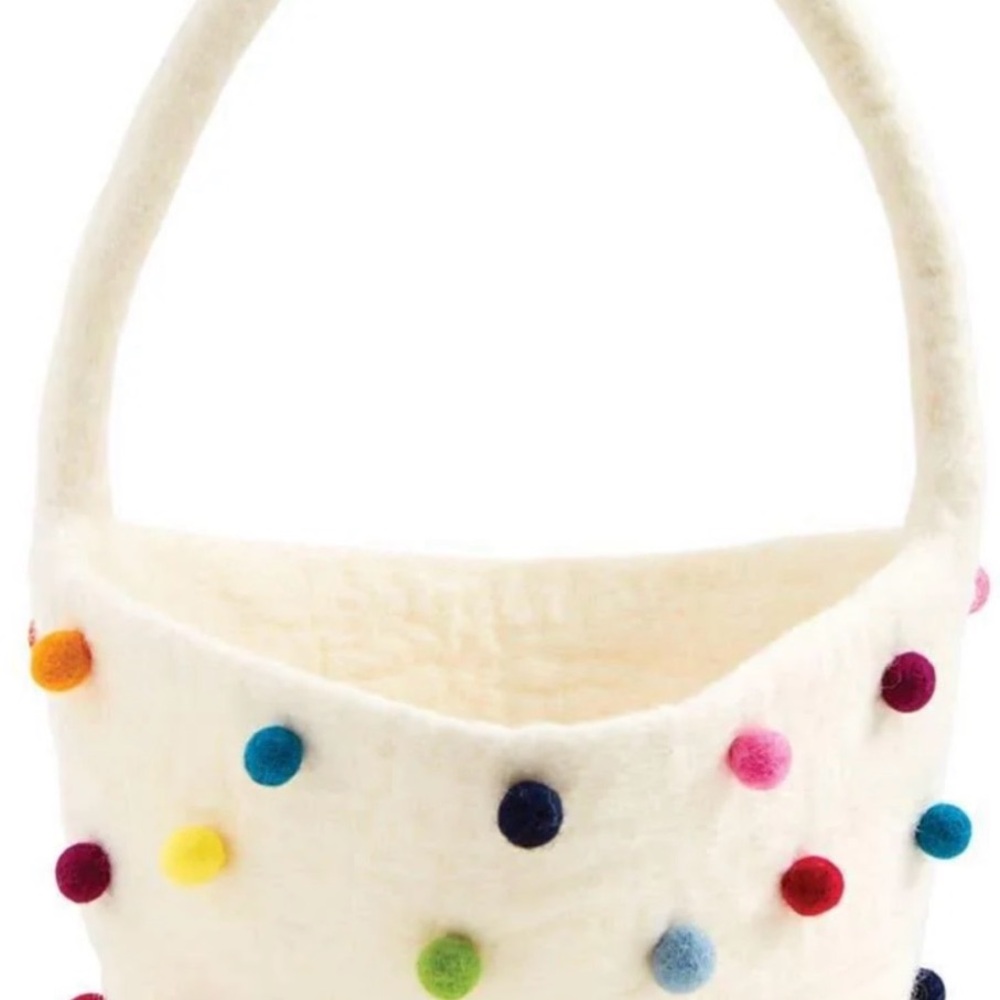Colorful Wool Kids Easter Basket NWOT